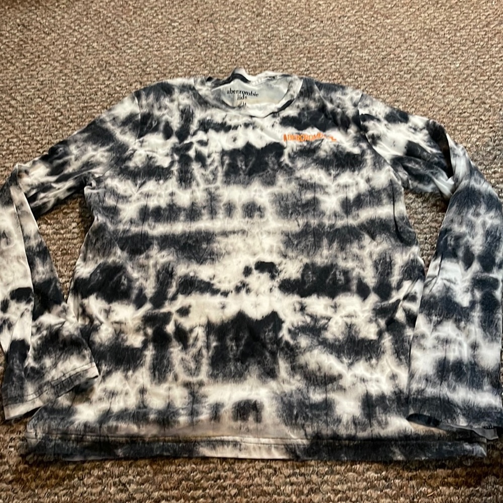 BOYS ABERCROMBIE KIDS LONG SLEEVE TIE DIE TEE 13/14